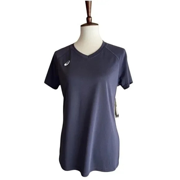 Asics Womens Circuit 8 Short Sleeve Athletic Jersey Shirt Top - Picture 12 of 15
